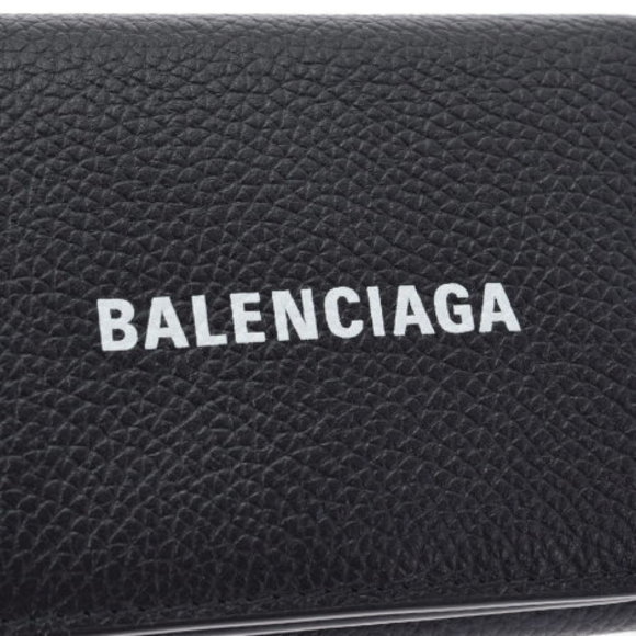 BALENCIAGA Mini Wallet Black Calf Trifold - Picture 6 of 12